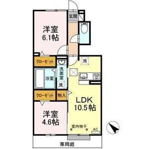 2LDK 間取り図