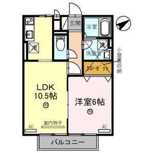 1LDK 間取り図