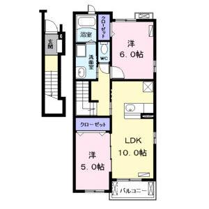 2LDK 間取り図