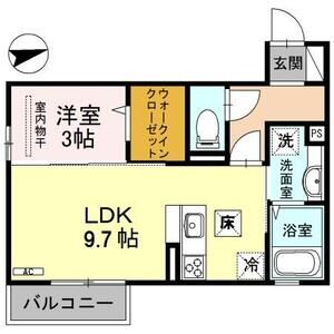 1LDK 間取り図