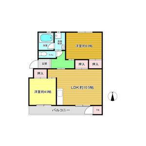 2LDK 間取り図