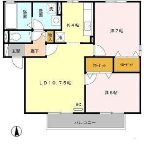 2LDK 間取り図