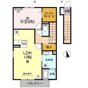 1LDK 間取り図