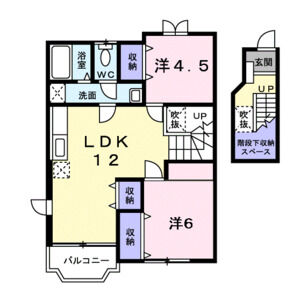 2LDK 間取り図