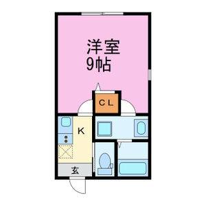 1K 間取り図