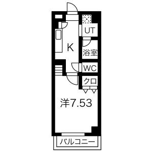 1K 間取り図