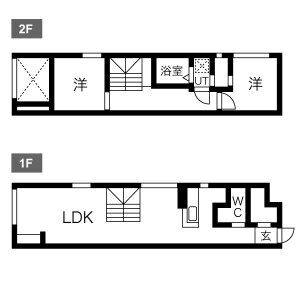 2LDK 間取り図