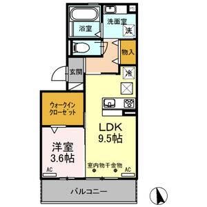 1LDK 間取り図