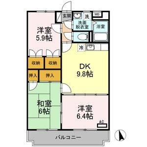 3DK 間取り図