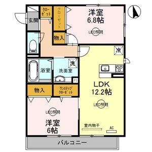 2LDK 間取り図