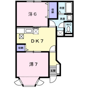 2DK 間取り図