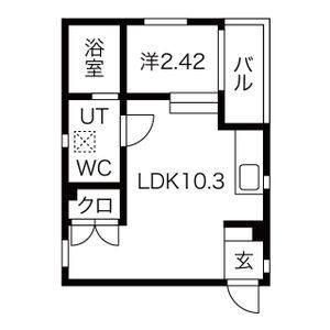1LDK 間取り図