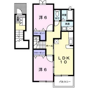 2LDK 間取り図