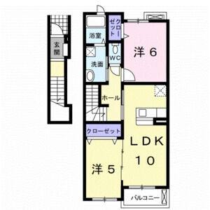 2LDK 間取り図