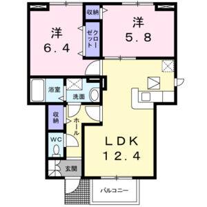 2LDK 間取り図