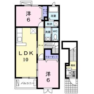 2LDK 間取り図