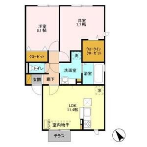 2LDK 間取り図