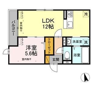 1LDK 間取り図