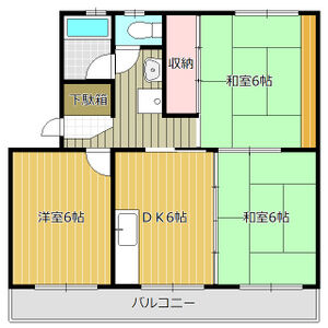 3DK 間取り図