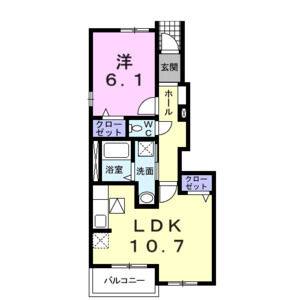 1LDK 間取り図
