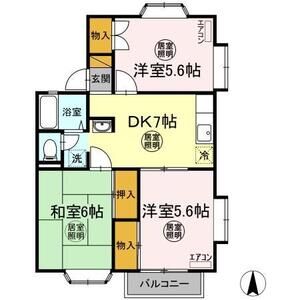 3DK 間取り図