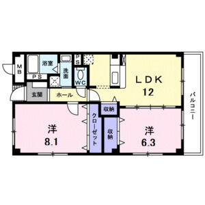 2LDK 間取り図