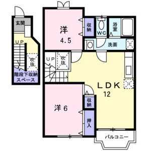 2LDK 間取り図