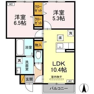 2LDK 間取り図