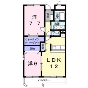 2LDK 間取り図