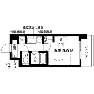ワンルーム 間取り図