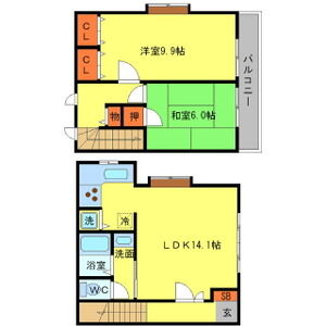 2LDK 間取り図