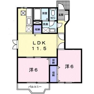 2LDK 間取り図