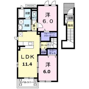 2LDK 間取り図