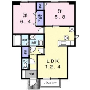 2LDK 間取り図