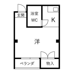 ワンルーム 間取り図