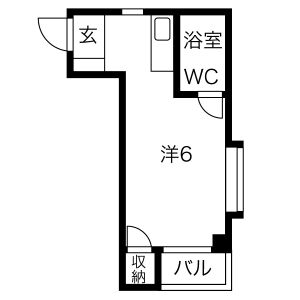 ワンルーム 間取り図