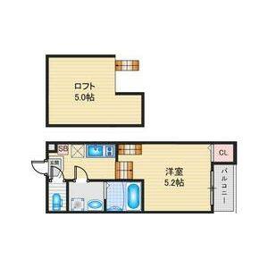 1K 間取り図