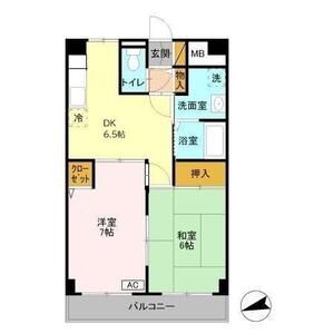 2DK 間取り図
