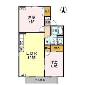 2LDK 間取り図