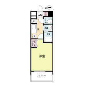 1K 間取り図