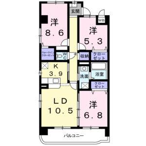 3LDK 間取り図