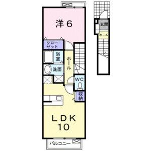 1LDK 間取り図