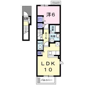 1LDK 間取り図