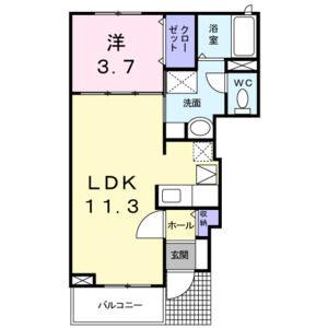 1LDK 間取り図