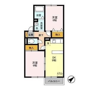 2DK 間取り図