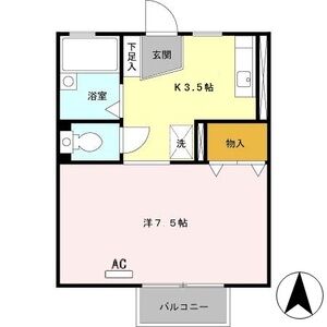 1K 間取り図