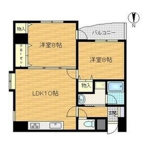 2LDK 間取り図