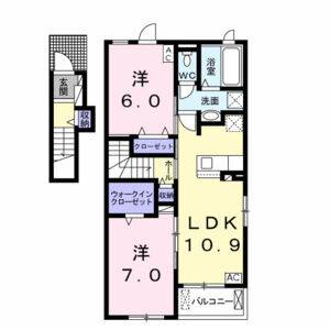 2LDK 間取り図