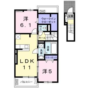 2LDK 間取り図