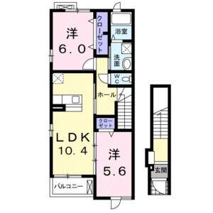 2LDK 間取り図
